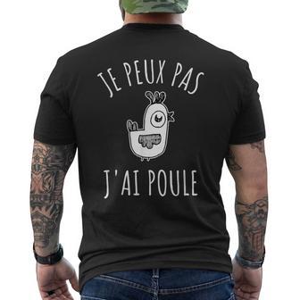 Je Peux Pas J'ai Poule Humour Farmer Fermier Homme Cadeau T-shirt imprimé au dos - Cadeauxyz