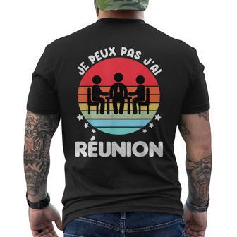 Je Peux Pas J'ai Réunionintage Humour Réunion T-shirt imprimé au dos - Cadeauxyz