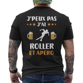 Je Peux Pas J'ai Roller Et Apéro Humour Roller T-shirt imprimé au dos - Cadeauxyz