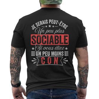 Jeerais Plusociableous Étiez Moins Avec Un Rôle Amusant T-shirt imprimé au dos - Cadeauxyz