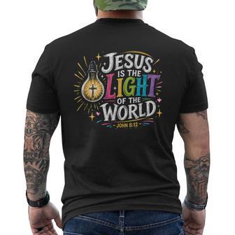 Jesus Is The Light Of The World John 8 Men's T-shirt Back Print - Monsterry