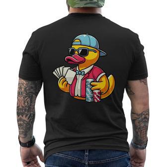 Jeu De Cartes De Jeu De Poker En Caoutchouc Canard T-shirt imprimé au dos - Cadeauxyz