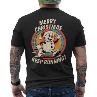 Joli Costume De Père Noël Pour Course À Pied T-shirt imprimé au dos - Cadeauxyz