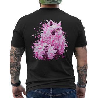 Joli Motif De Fleurs De Cerisier Raton Laveur T-shirt imprimé au dos - Cadeauxyz