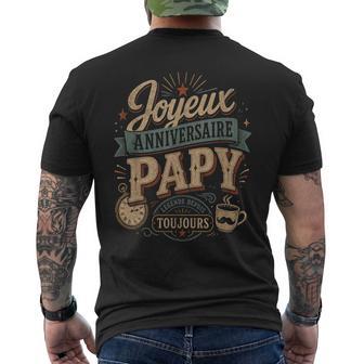 Joyeux Anniversaire Papy Retrointage T-shirt imprimé au dos - Cadeauxyz