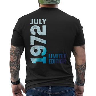 Juillet 1972 Année 1972 Retro 1972Intage Limited Edition 1972 T-shirt imprimé au dos - Cadeauxyz