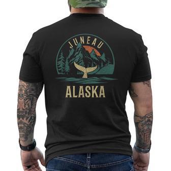 Juneau Alaska Whale Watching Vintage Pride Souvenir Men's T-shirt Back Print - Thegiftio UK