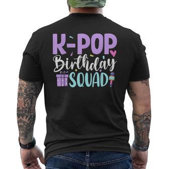 K Pop Birthday Squad Korean Pop Birthday Party Men's T-shirt Back Print - Monsterry