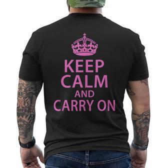 Keep Calm And Carry On Saying Quote Party Humor Sleeveless Men's T-shirt Back Print - Thegiftio UK