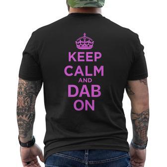 Keep Calm And Dab On Pink Men's T-shirt Back Print - Thegiftio UK
