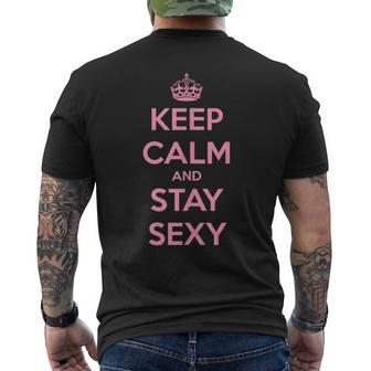 Keep Calm And Stay Sexy Adult Humor Crown Parody Sleeveless Men's T-shirt Back Print - Thegiftio UK