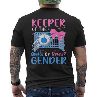 Keeper Of The Gender Goals Or Bows Gender Reveal Party Men's T-shirt Back Print - Thegiftio UK