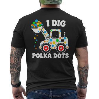 Kids Dot Day Dig Polka Tractor Colorful Polka Dot Toddler Boy Kid Men's T-shirt Back Print | Seseable UK