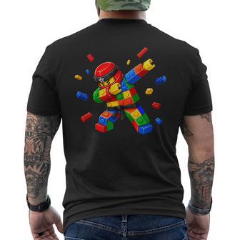 Kids Master Builder Ninja Building Blocks Brick Birthday Boy Men's T-shirt Back Print | Seseable UK