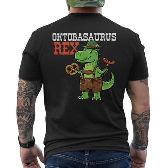 Kids Oktoberfest Dino Oktobasaurus Rex Cute Trex German Boys Kids Men's T-shirt Back Print - Thegiftio UK