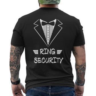 Kids Ring Security Ring Bearer Boys Wedding Party Marriage Men's T-shirt Back Print - Thegiftio UK