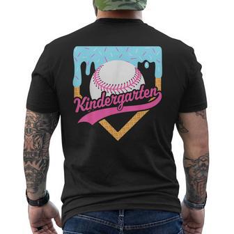 Kindergarten Baseball First Day Of School Ice Cream Men's T-shirt Back Print - Thegiftio UK