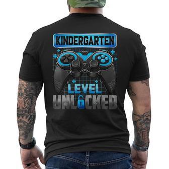 Kindergarten Level Unlocked Controller First Day 1St Boy Men's T-shirt Back Print - Thegiftio UK