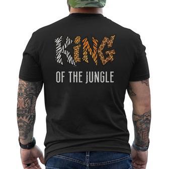 King Of The Jungle Animal Print Safari Matching Men Men's T-shirt Back Print - Thegiftio UK