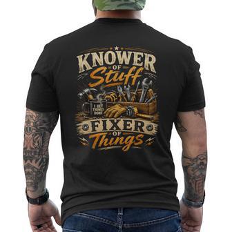 Knower Of Stuff Fixer Of Things Handyman Men's T-shirt Back Print - Thegiftio UK