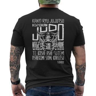 Kodokan Judo · Kano Ryu Ju Jutsu Diseño Blanco Camiseta Hombre Estampado Espalda - Regaloses