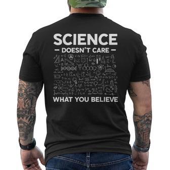 A La Ciencia No Le Importa Lo Que Creas Graciosa Ciencia Matemática Camiseta Hombre Estampado Espalda - Regaloses