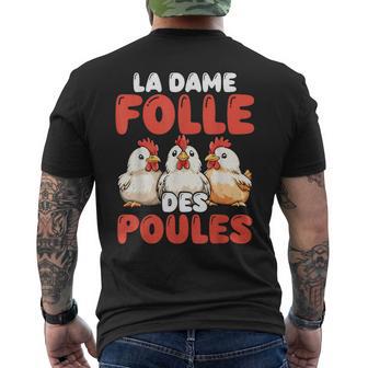 La Dame Folle Des Poules Amoureux Éleveur Ferme T-shirt imprimé au dos - Cadeauxyz