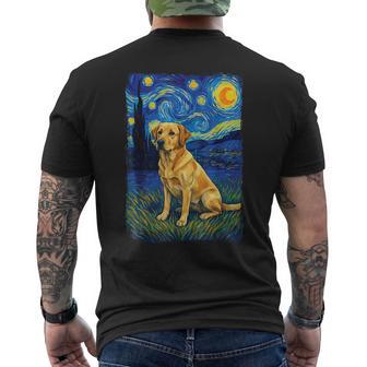 Labrador Starry Night Men's T-shirt Back Print - Thegiftio UK
