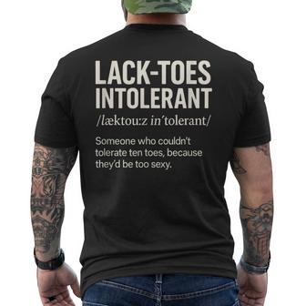 Lack-Toes Intolerant Ampu Joke Men's T-shirt Back Print - Thegiftio UK
