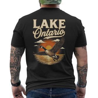 Lago Ontario Flying Canadian Gooseintageemitono Puesta Deol Camiseta Hombre Estampado Espalda - Regaloses