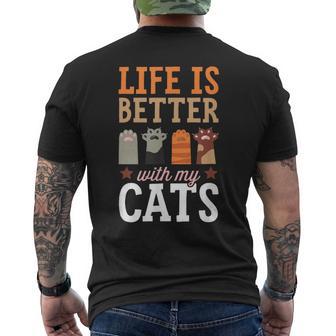 Laie Est Meilleure Avec Mes Chats T-shirt imprimé au dos - Cadeauxyz