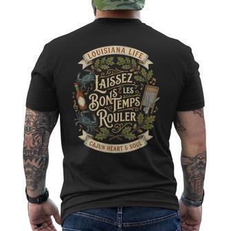 Laissez Les Bons Temps Rouler Cajun Heart & Soul Men's T-shirt Back Print - Thegiftio UK