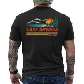 Lake America Est 2026 Retro Vintage Men's T-shirt Back Print | Seseable UK
