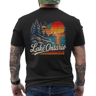 Lake Ontario Est 1615 Great Lakes Camp Men's T-shirt Back Print | Seseable UK