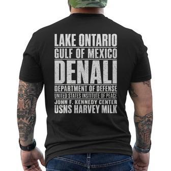 Lake Ontario Gulf Of Mexico Denali Men's T-shirt Back Print - Thegiftio UK