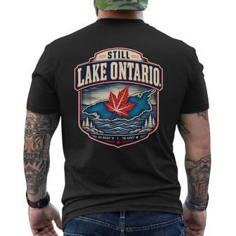 Still Lake Ontario I Stand With Canada Canadian Great Lakes Men's T-shirt Back Print | Seseable UK