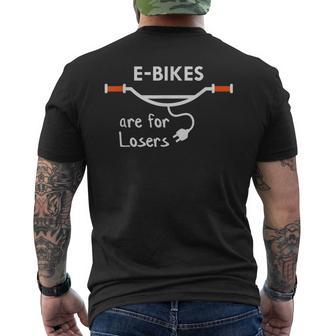 Las Bicicletas Eléctricason Para Perdedores Anti Bicicleta Eléctrica No A La Bicicleta Eléctrica Camiseta Hombre Estampado Espalda - Regaloses