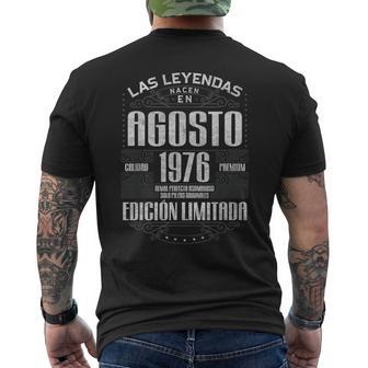 Las Leyendas Nacen En Agosto 1976 50 Años Cumpleaños Camiseta Hombre Estampado Espalda - Regaloses