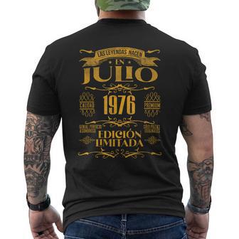 Las Leyendas Nacen En Julio De 1976 48 Años Cumpleaños Camiseta Hombre Estampado Espalda - Regaloses