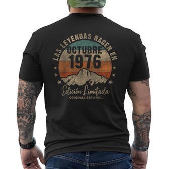 Las Leyendas Nacen En Octubre De 1976 45 Años Cumpleaños Camiseta Hombre Estampado Espalda - Regaloses