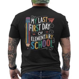 My Last First Primary School Day First Day At School Men's T-shirt Back Print - Thegiftio UK
