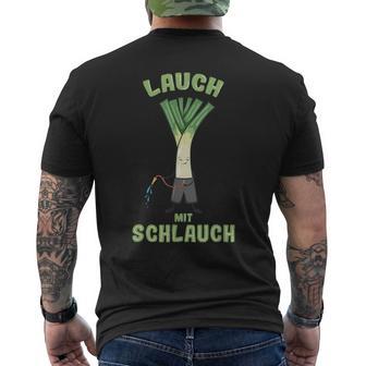 Lauch Mitchlauch Geschenk Für Fitness Anfänger I Pumper T-Shirt mit Rückendruck - Geschenkecke