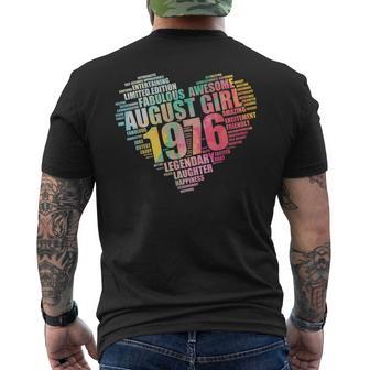 Legendaria Chica De Agosto 1976 Impresionante Fabuloso 50 Corazón Mamá Camiseta Hombre Estampado Espalda - Regaloses