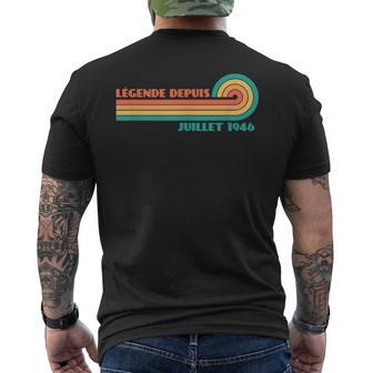 Légende Depuis Juillet 1946 T-shirt imprimé au dos - Cadeauxyz