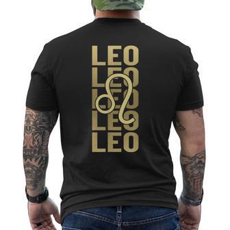 Leo Zodiac Sign Leo Horoscope Birthday Men's T-shirt Back Print - Thegiftio UK