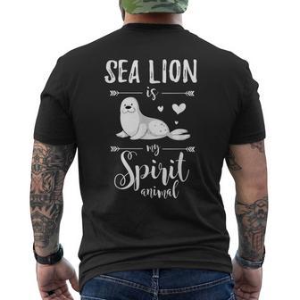 León Marino Es Mi Espíritu Animal León Marino Camiseta Hombre Estampado Espalda - Regaloses