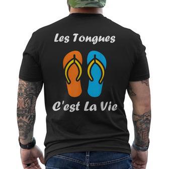Les Tongues C'est Laie Humour Tongues T-shirt imprimé au dos - Cadeauxyz