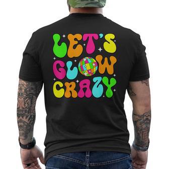 Let's Crazy Retro Birthday Party Glowing 80S 90S Group Team Men's T-shirt Back Print - Thegiftio UK