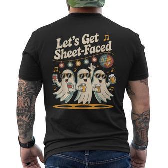 Let's Get Sheet Faced Halloween Party Ghost Costume Men's T-shirt Back Print - Thegiftio UK