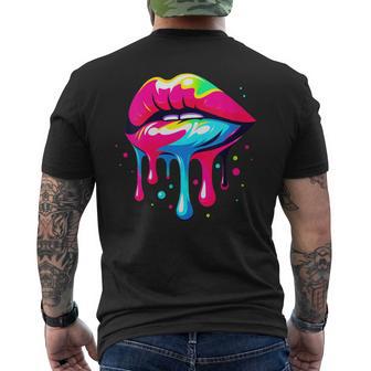Lèvres Bouche À Baiser Costume Fête À Thème Années 90 80 T-shirt imprimé au dos - Cadeauxyz